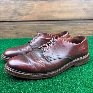 Frye Oxford Dress Shoes Men's 9D Brown Upper Leather Lace Up Almond Toe 4001K